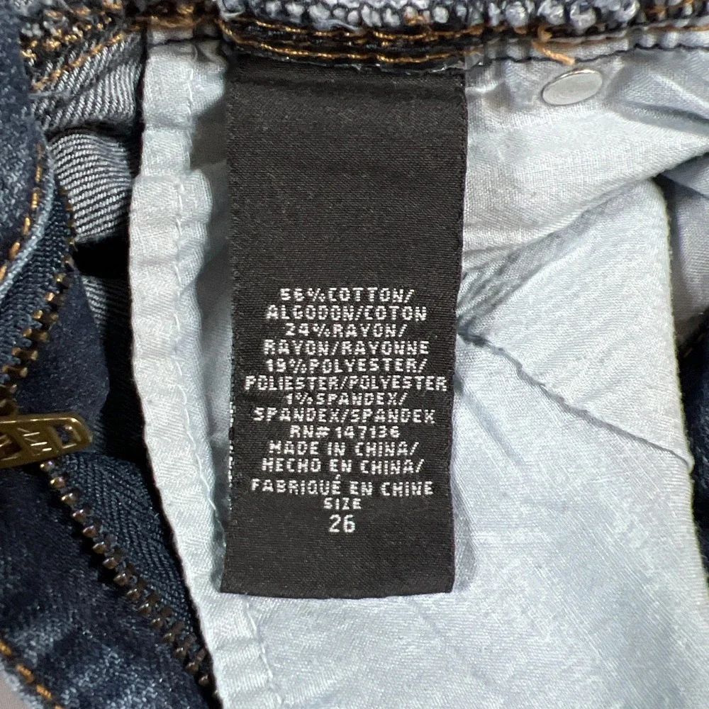 1822 Denim Skinny Jeans Womens 26 Blue Stretch Low Rise Medium Wash Zip Fly